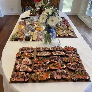 Bruschetta, dads grocery bag