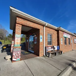 the outside of the building