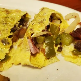 Meat lovers omelet
