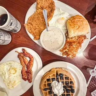 food, waffles
