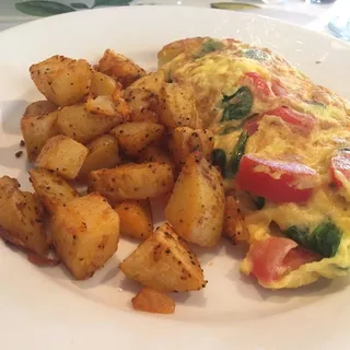 Baby Spinach and Tomato Omelet