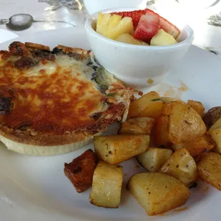 Wild Mushroom, Spinach and Leek Tart