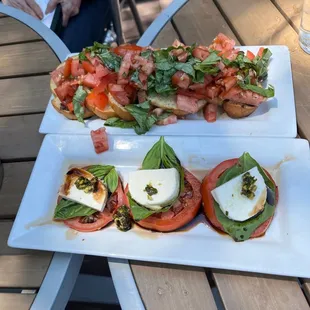 Caprese Salad and Bruschetta