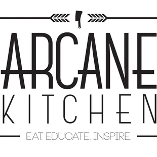 the logo for arcane kitchen