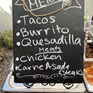 Menu sign