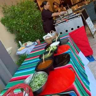 Traditional Mexican theme set up