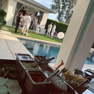 All white party set up