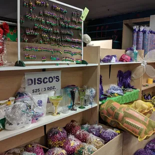 Mardi Gras beads earrings