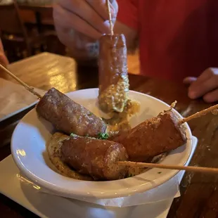 Bratwurst Corn Dogs