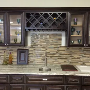 This is Calumet Mocha Cabinet and  Fantacy Brown Granite .