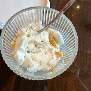 Homemade coconut ice cream, very tasty