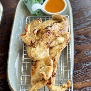 One of the better chicken satays I&apos;ve had around US, flavorful and juicy, recommend