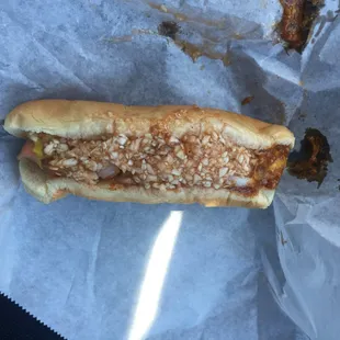 Nice dog with Red BBQ Slaw!