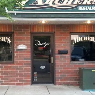 the front of the restaurant