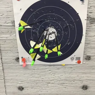 This really was six sequential arrows at their longest range after they tuned up the bow for me. Great service!