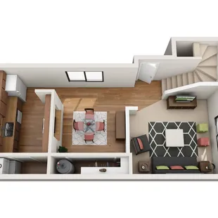 Two bedroom and Two bath Townhome.