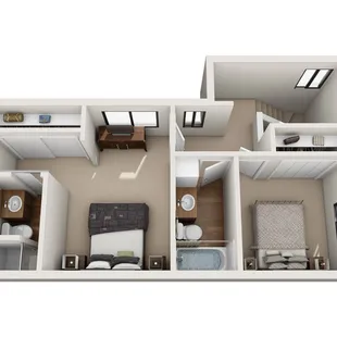 Two bedroom and Two bath Townhome upstairs