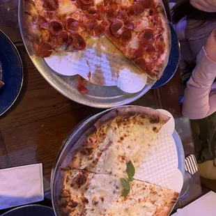 BYO PIZZA (pepperoni and pineapple) &amp; a white pizza