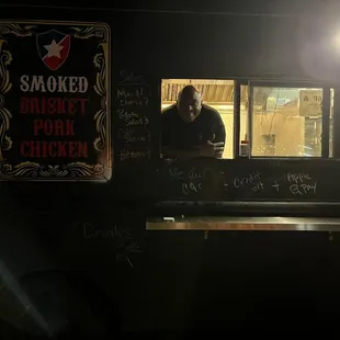 a man looking out the window