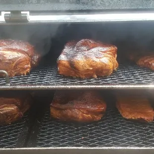 Smoked Pork butt and St. Louis style  ribs