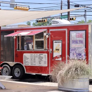 a red food truck