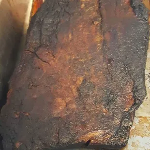 a piece of meat in a pan