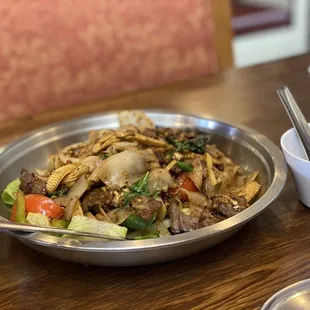 a bowl of food on a table