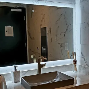 Remodeled bathroom sink area