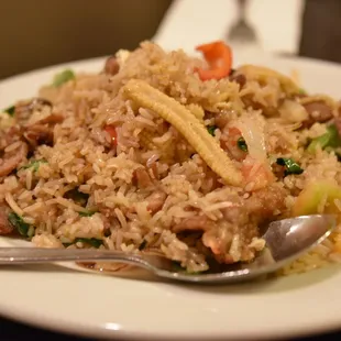 Pork basil fried rice