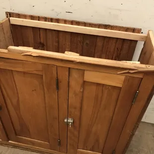 Damaged cabinet that was not disclosed.