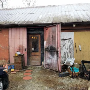 entrance to the side building (not nearly as cool as the main building)