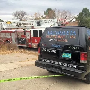 a van parked in front of a house
