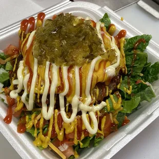 Burger Bowl with all the extras.