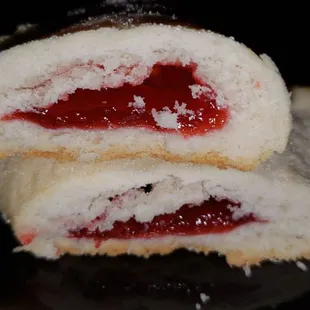 a close up of a pastry