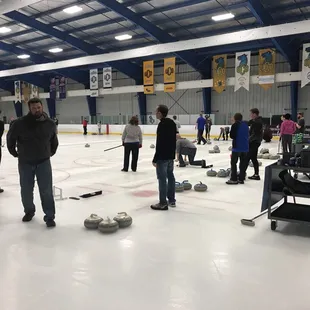 Curling novice league. Sunday afternoon.