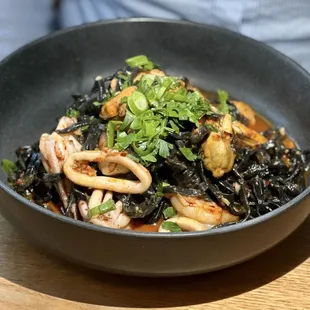 Squid ink linguine