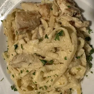 Chicken Alfredo  Fettuccini noodles with chicken tossed in homemade creamy Alfredo sauce
