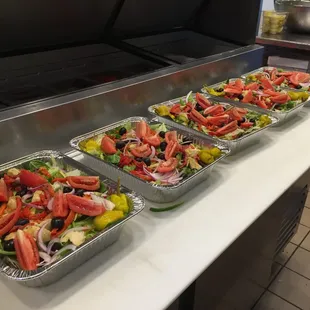 Trays of Tossed Salad