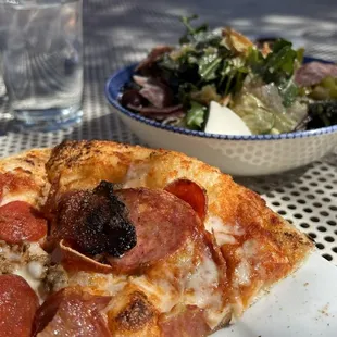 Pizza Rustica and a small House Salad.