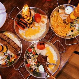1. Beef Kabob Tower 3. Shish Kabob Tower 4. Lamb Kabob Tower
