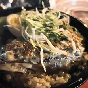a bowl of food on a table