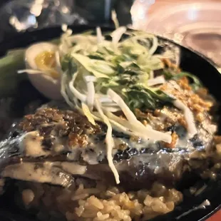 a bowl of food on a table