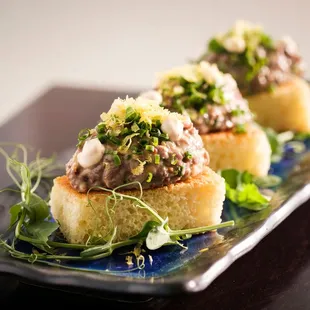 a plate of food on a table