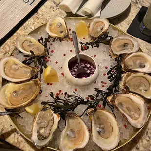 Oysters on the half shell