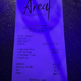 Automatic gratuity