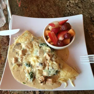 Chicken Florentine Crepe