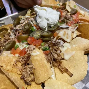 a plate of nachos