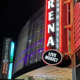 neon sign for arena