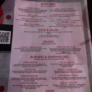 Part of the menu