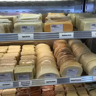Just part of the variety of Cheese available